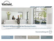 Tablet Screenshot of bauland-hausverwaltung.de